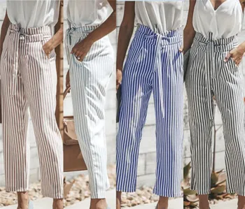 Causal Women AutumnWide Leg Stripe Pants 2018 Drawstring Wide Leg Pants Loose Straight Trousers Long Female Plus Size Trousers
Causal Women AutumnWide Leg Stripe Pants 2018 Drawstring Wide Leg Pants Loose Straight Trousers Long Female Plus Size Trousers