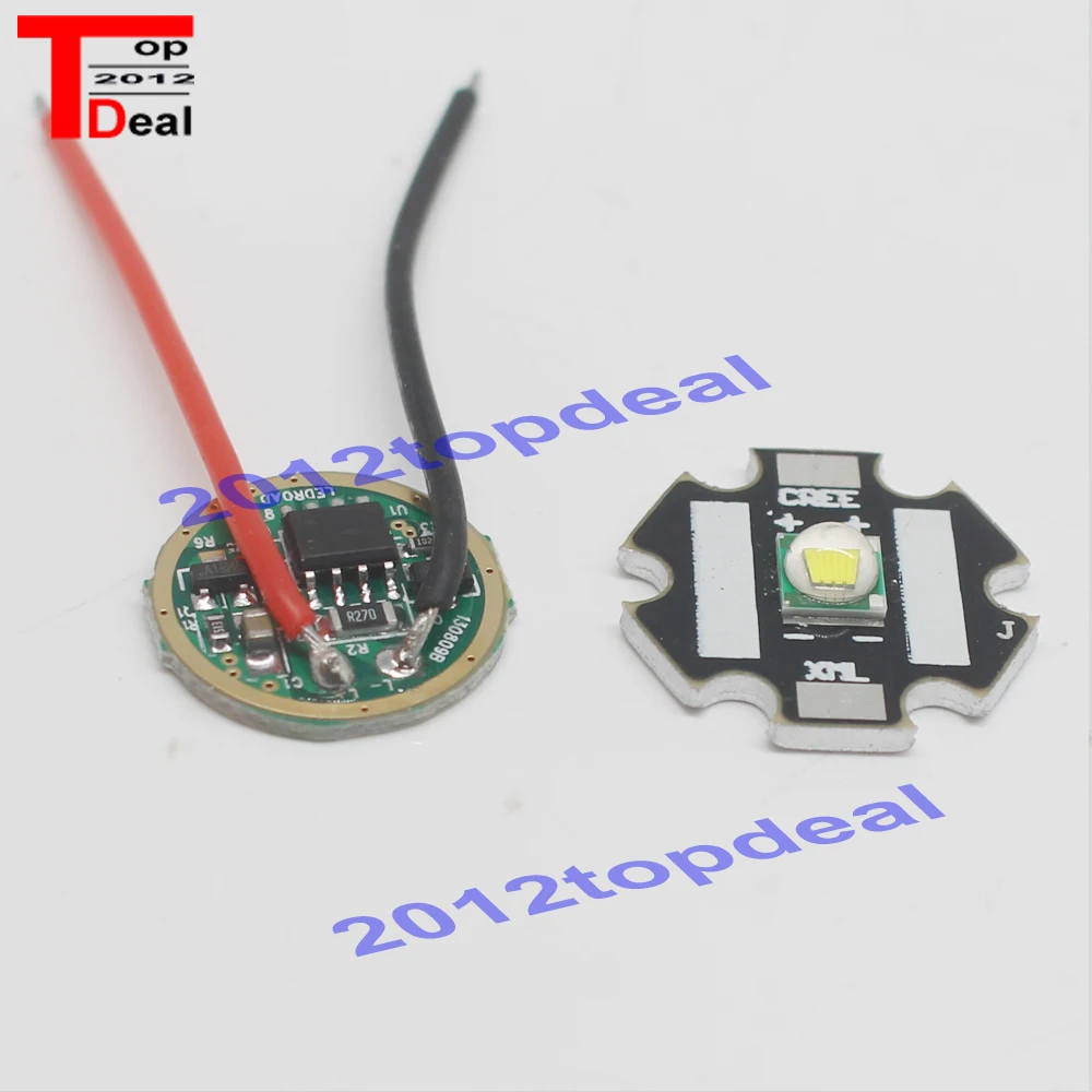 Cree XM-L T6 10W Cool White 6500k LED Light + T6 L2 DC 3.7V 2.5A XML LED Dimmer Driver For DIY
Cree XM-L T6 10W Cool White 6500k LED Light + T6 L2 DC 3.7V 2.5A XML LED Dimmer Driver For DIY