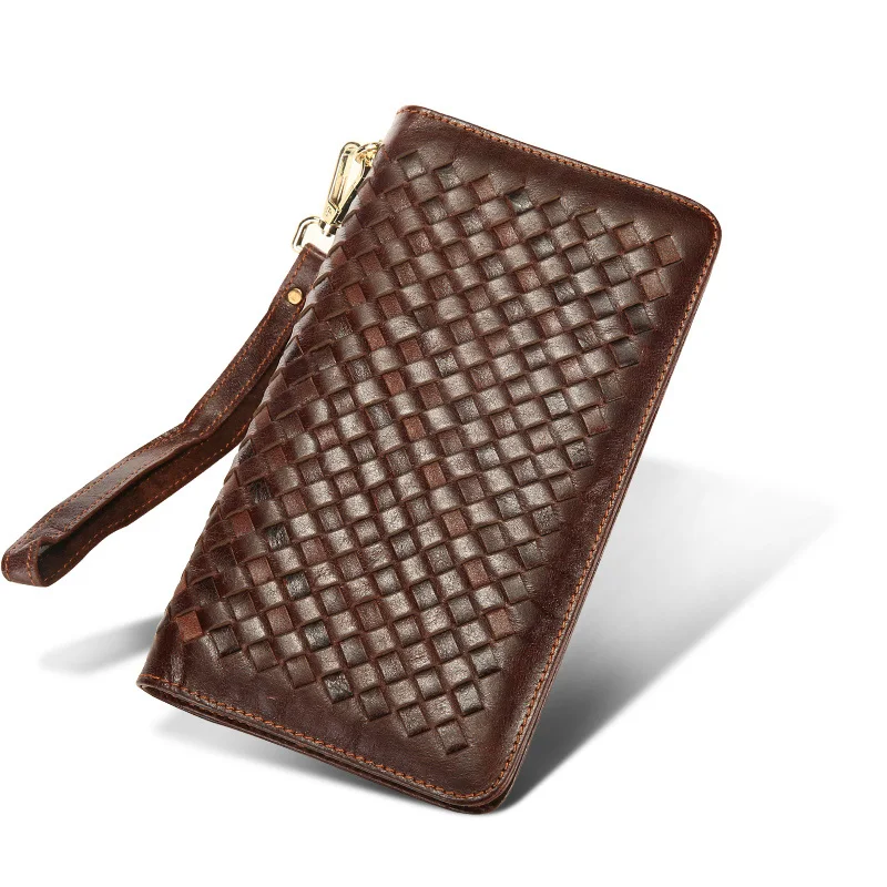 New Fashion Men's Wallets Genuine Leather Men Clutch Bags Famous Brand Zipper Men Purses Knitting Wax Oil Leather Men Card Holde
New Fashion Men's Wallets Genuine Leather Men Clutch Bags Famous Brand Zipper Men Purses Knitting Wax Oil Leather Men Card Holde
