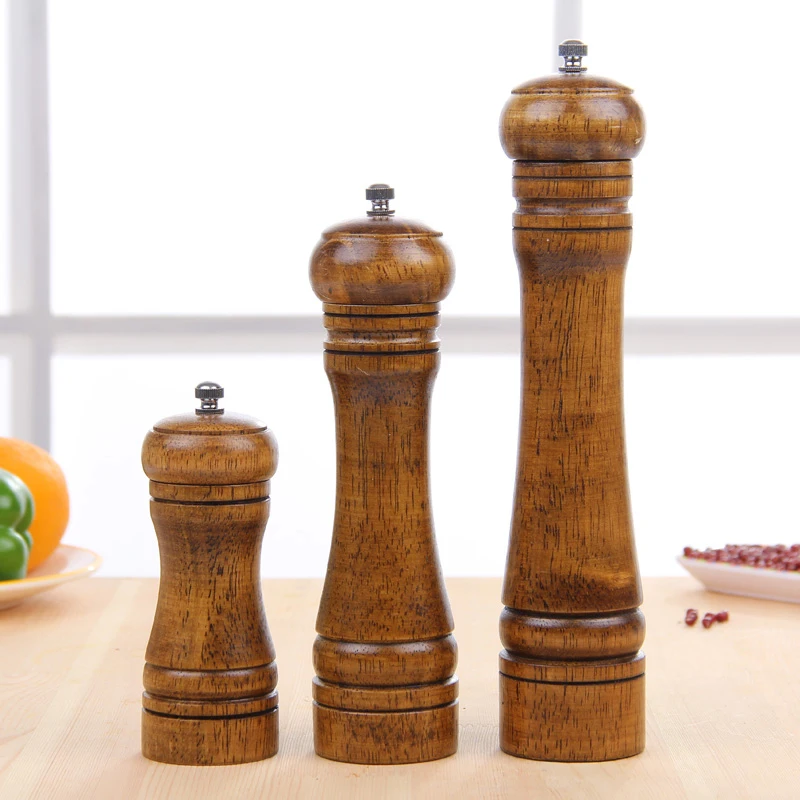 Pepper and Salt Mill, Wooden Adjustable Pepper Grinder Spice Grinder for Professional and Home Kitchen Use 5inch 8inch 10inch
Pepper and Salt Mill, Wooden Adjustable Pepper Grinder Spice Grinder for Professional and Home Kitchen Use 5inch 8inch 10inch