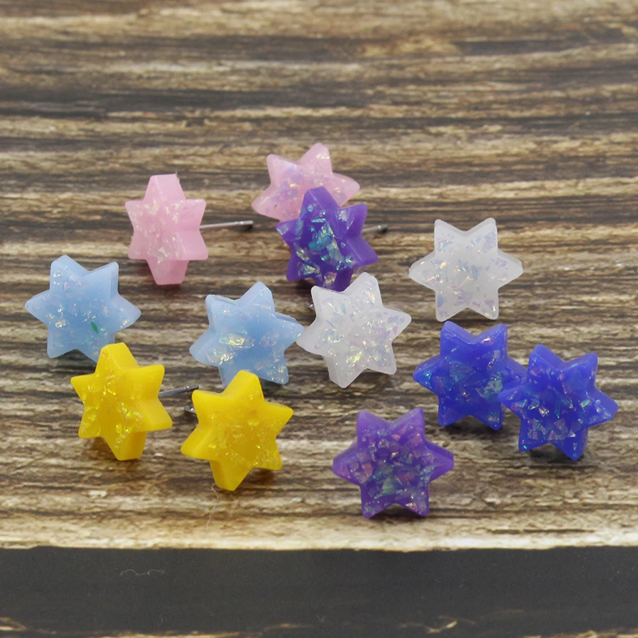 Fnixtar Samll Blue Pink White Fire Star of David Shaped Opal Stud Earrings For Women Fashion Jewelry Earring Gift 3pair/lot
Fnixtar Samll Blue Pink White Fire Star of David Shaped Opal Stud Earrings For Women Fashion Jewelry Earring Gift 3pair/lot
