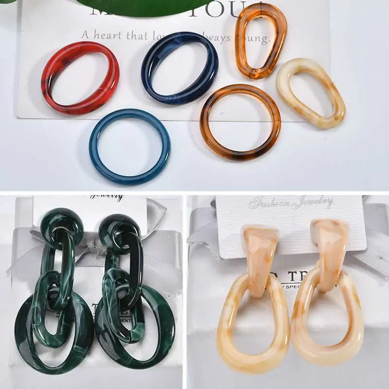 Retro Oumeifeng marble pattern elliptical resin earrings DIY handmade ear jewelry necklace accessory material
Retro Oumeifeng marble pattern elliptical resin earrings DIY handmade ear jewelry necklace accessory material