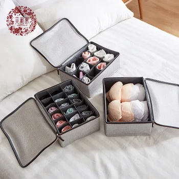 Polyester Cotton Foldable Underwear Organizer with lid Dust-proof Sock Box Zippered Panties Storage Box multi-function Organizer
Polyester Cotton Foldable Underwear Organizer with lid Dust-proof Sock Box Zippered Panties Storage Box multi-function Organizer