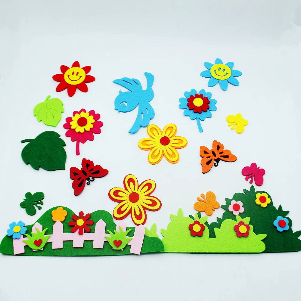 Cute Flower Fence Cutting Felt Cloth Material Handmade DIY Home Kids Room Decor Crafts Grass Sticker For Kindergarten Decoration
Cute Flower Fence Cutting Felt Cloth Material Handmade DIY Home Kids Room Decor Crafts Grass Sticker For Kindergarten Decoration