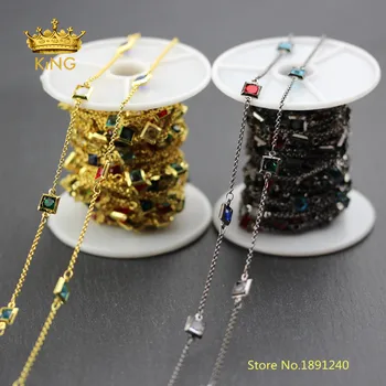 5meters Multicolor Glass Rosary Style Wire Wrapped Faceted Square Glass Beaded Chains Charms Bracelet Jewelry Supplies 6mm BH44
5meters Multicolor Glass Rosary Style Wire Wrapped Faceted Square Glass Beaded Chains Charms Bracelet Jewelry Supplies 6mm BH44