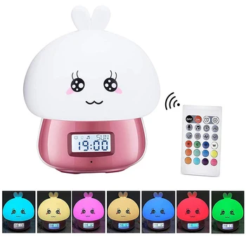 7 Colors Changing Rabbit LED Alarm Clock digital Desktop Night Light Silicone Bedroom Kids Gift Desk Lamp With Remote Control
7 Colors Changing Rabbit LED Alarm Clock digital Desktop Night Light Silicone Bedroom Kids Gift Desk Lamp With Remote Control