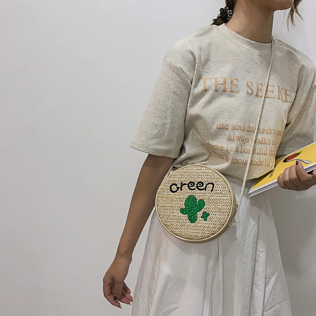 Crossbody Bags For Women Straw Woven Messenger Bags Solid Color Small Round Bag Wild Causal Beach Bag Bolsa Dropship YJJ2
Crossbody Bags For Women Straw Woven Messenger Bags Solid Color Small Round Bag Wild Causal Beach Bag Bolsa Dropship YJJ2