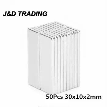 50pcs/lot N52 Strong Magnets 30x10x2mm Neodymium Rare Earth Bar Magnet
50pcs/lot N52 Strong Magnets 30x10x2mm Neodymium Rare Earth Bar Magnet