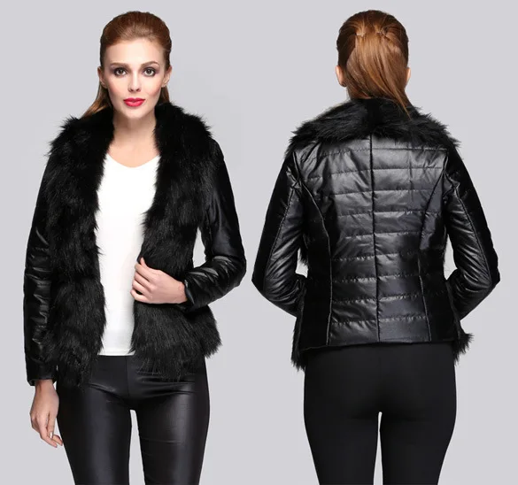 Women's New Fashion PU Leather Jacket Fur Jackets 2018 Korean Slim Winter Black Large Fur Collar Leather Coats Jacket cuero XXXL
Women's New Fashion PU Leather Jacket Fur Jackets 2018 Korean Slim Winter Black Large Fur Collar Leather Coats Jacket cuero XXXL