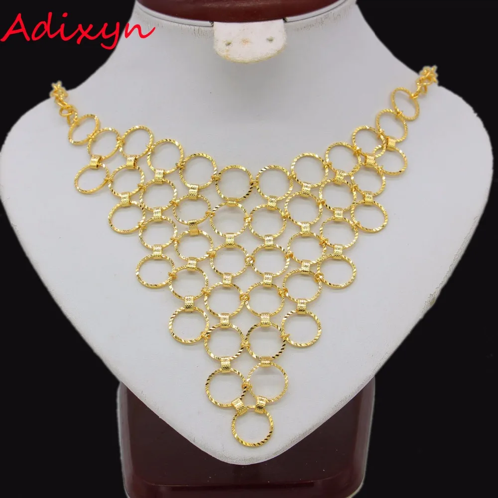 Adixyn 60cm/24inch Solid Gold Butterfly buttons Chains Gold Color Beads Pendant Necklace African/India/Middle Easter Jewelry
Adixyn 60cm/24inch Solid Gold Butterfly buttons Chains Gold Color Beads Pendant Necklace African/India/Middle Easter Jewelry