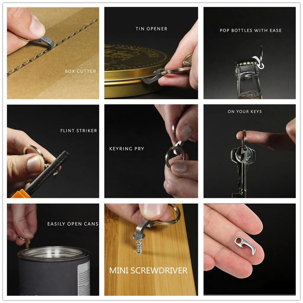Multi-function Pocket Survial Tool Mini Beer Bottle Opener Gear Keychain Outdoor Camping Equipment Lightweight Tool #YL
Multi-function Pocket Survial Tool Mini Beer Bottle Opener Gear Keychain Outdoor Camping Equipment Lightweight Tool #YL