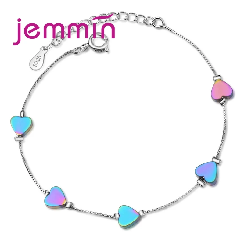 Jemmin New Sparkling Colorful Heart Shape Women Fashion Bracelets For Sale High Quality 925 Sterling Silver Wedding Engagement
Jemmin New Sparkling Colorful Heart Shape Women Fashion Bracelets For Sale High Quality 925 Sterling Silver Wedding Engagement