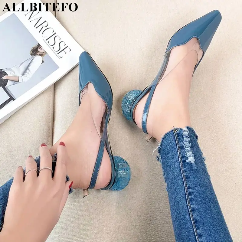 ALLBITEFO crystal heel genuine leather pointed toe high heels wedding women shoes high quality office ladies shoes women heels
ALLBITEFO crystal heel genuine leather pointed toe high heels wedding women shoes high quality office ladies shoes women heels