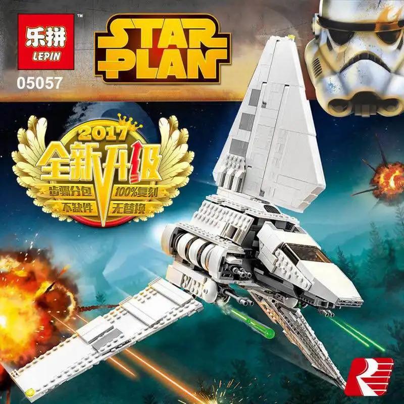 Lepin 05057 937Pcs New Star Series The Imperial Shuttle Set Model Building Kit Blocks Bricks Toy Compatible Gift With 75094 wars
Lepin 05057 937Pcs New Star Series The Imperial Shuttle Set Model Building Kit Blocks Bricks Toy Compatible Gift With 75094 wars