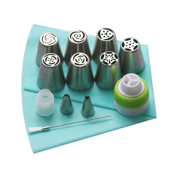13PCS Pastry Nozzles And Coupler Icing Piping Tips Sets Stainless Steel Rose Cream Bakeware Cupcake Cake Decorating
13PCS Pastry Nozzles And Coupler Icing Piping Tips Sets Stainless Steel Rose Cream Bakeware Cupcake Cake Decorating