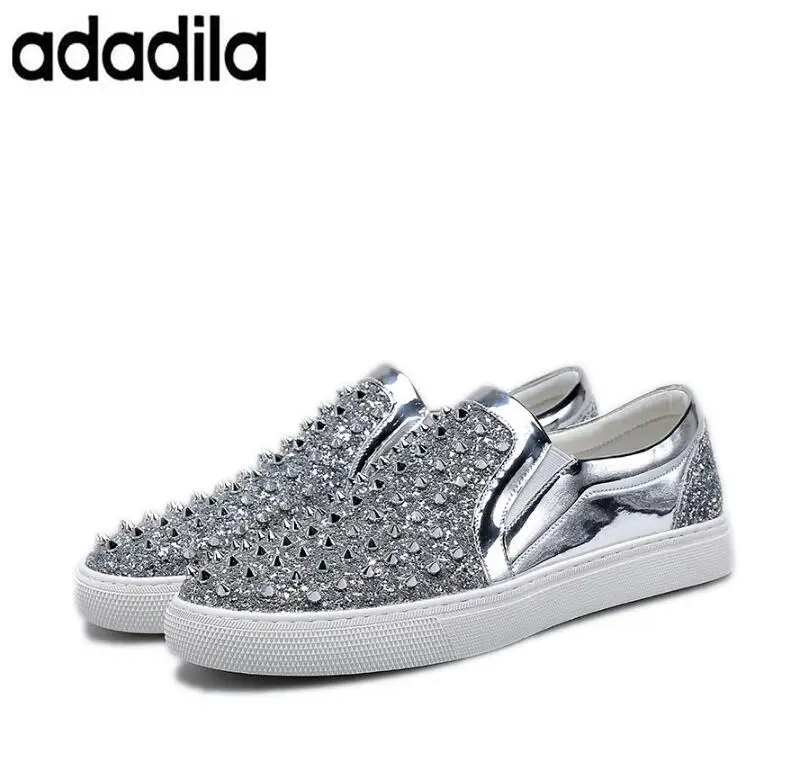 Rivet Glitter Silver Skate Stud Hip Hop Fashion Black Shoes Men Elevator Dandelion Slip On Sneakers Hot Sale Autumn Popular
Rivet Glitter Silver Skate Stud Hip Hop Fashion Black Shoes Men Elevator Dandelion Slip On Sneakers Hot Sale Autumn Popular