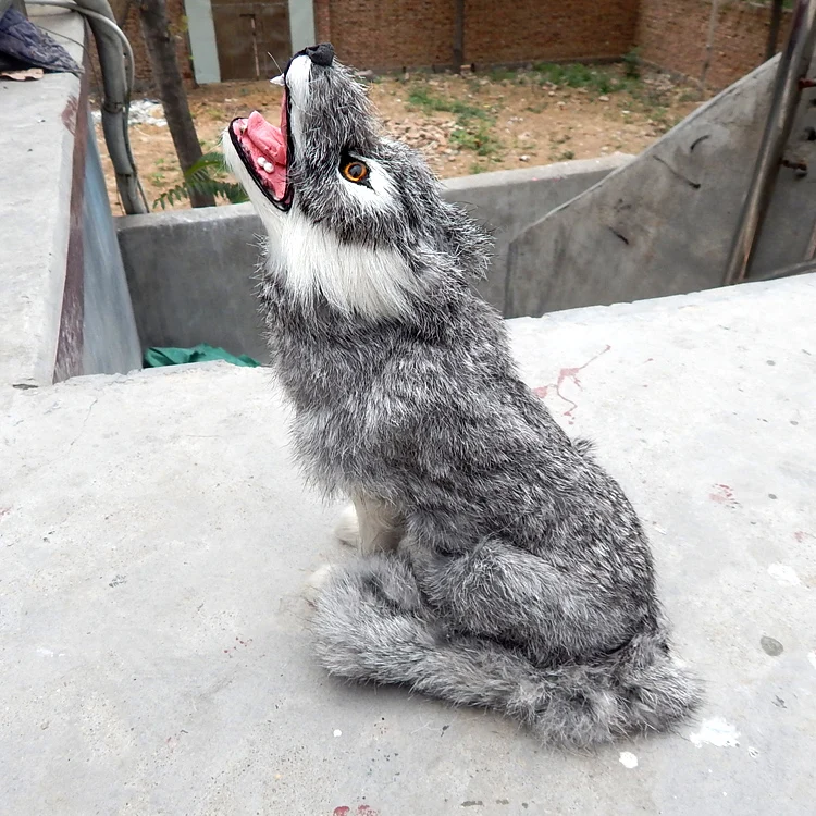 plastic&furs gray squatting wolf large 25x17cm artificial wolf handicraft prop home decoration gift d2288
plastic&furs gray squatting wolf large 25x17cm artificial wolf handicraft prop home decoration gift d2288