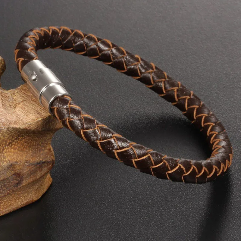 Fashion New Punk Rock Style Woven Round With Men's Leather Bracelet Birthday Gift
Fashion New Punk Rock Style Woven Round With Men's Leather Bracelet Birthday Gift