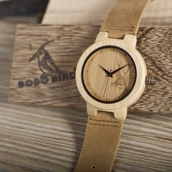 BOBO BIRD Bamboo Men Watch Engraving Leather Strap Japan Movement Quartz Wooden Timepices in Wood Gift Box Accept Logo
BOBO BIRD Bamboo Men Watch Engraving Leather Strap Japan Movement Quartz Wooden Timepices in Wood Gift Box Accept Logo