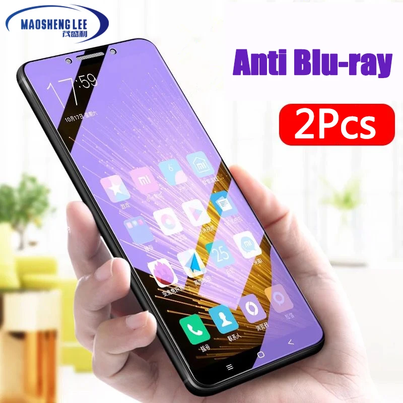 2Pcs/lot Full Tempered Glass For Xiaomi Redmi 5A 6 6A Glass Screen Protector 0.26mm 9H Anti Blu-ray Glass film for Redmi 6 6A
