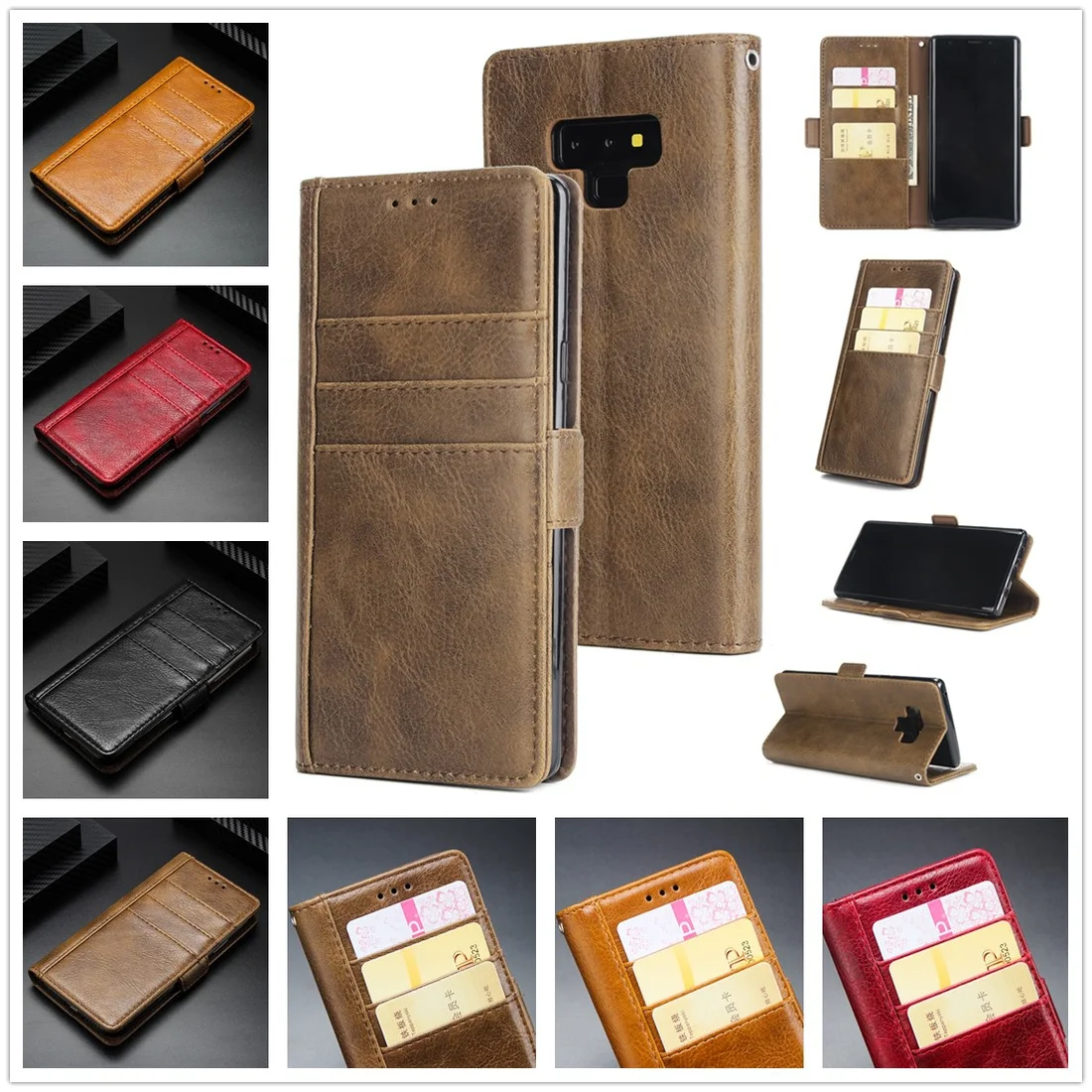 Leather Case For Samsung Galaxy Note 9 Note 8 S9 S8 Plus + S7 edge Fundas Note9 Note8 Flip PU Coque Top Quality Phone Wallet Bag
Leather Case For Samsung Galaxy Note 9 Note 8 S9 S8 Plus + S7 edge Fundas Note9 Note8 Flip PU Coque Top Quality Phone Wallet Bag