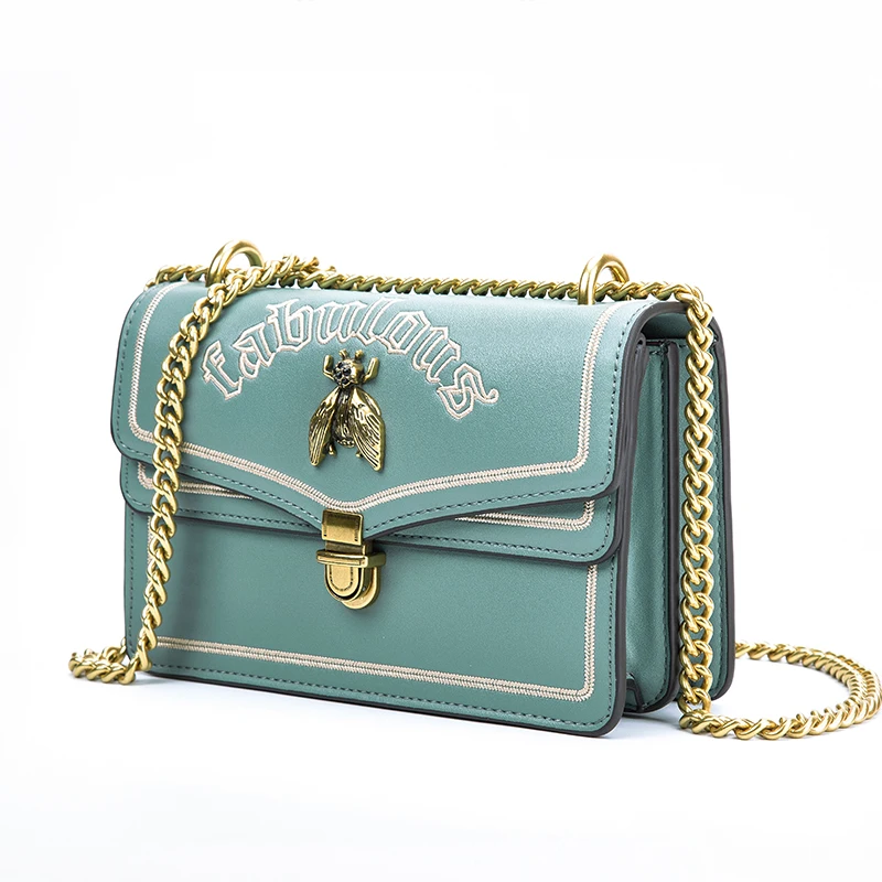 Fashion women's Chain Shoulder Messenger Bags Bee Designer Women Clutch Handbags Embroidery Letter Crossbody Purse
Fashion women's Chain Shoulder Messenger Bags Bee Designer Women Clutch Handbags Embroidery Letter Crossbody Purse