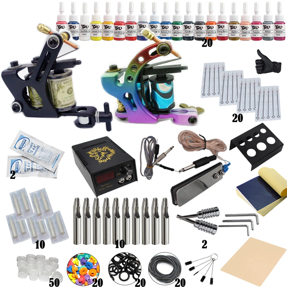 K2-26Free Ship Complete Professional Tattoo Kit With IMMORTAL High Quality Biomaser Brand Ink As Gift Tattoo Power Supply
K2-26Free Ship Complete Professional Tattoo Kit With IMMORTAL High Quality Biomaser Brand Ink As Gift Tattoo Power Supply