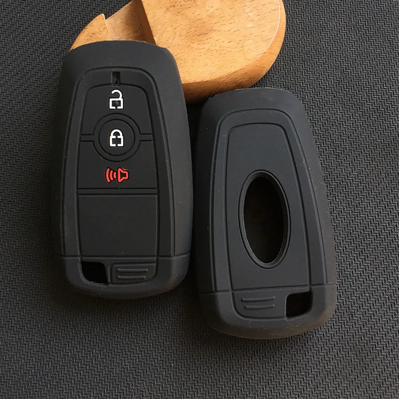 Clave de silicona funda Ford New fiesta//Mondeo 3-teclas negro plegable clave