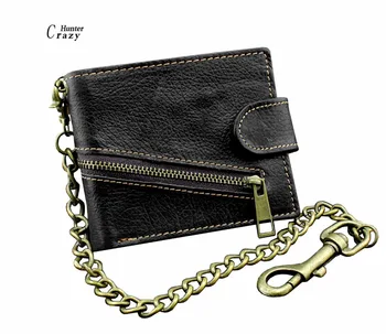 High Qualtiy Mens Real Leather Zipper Bifold Wallet Purse With Pants Chain
High Qualtiy Mens Real Leather Zipper Bifold Wallet Purse With Pants Chain