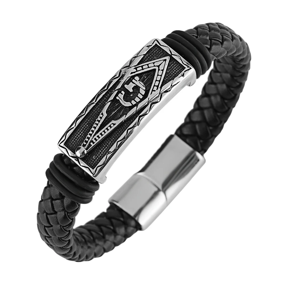 Hot Punk Style Steampunk Charm Bracelets for Men Leather Rope Chain Freemasonry G Design Cool Jewelry Gift for Boyfriend Male
Hot Punk Style Steampunk Charm Bracelets for Men Leather Rope Chain Freemasonry G Design Cool Jewelry Gift for Boyfriend Male