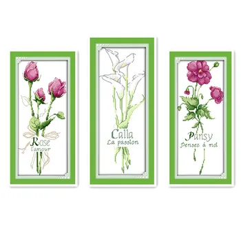 Cross Stitch Needle, Thread, Cloth, Drawings Full Set Embroidery, Plant Flower Series Calla Rose Pansy Handmade Embroidery
Cross Stitch Needle, Thread, Cloth, Drawings Full Set Embroidery, Plant Flower Series Calla Rose Pansy Handmade Embroidery