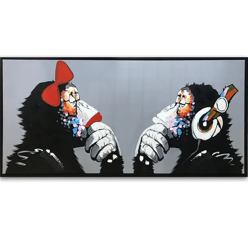 Hand Pinted Oil Painting Monkey Animal Picture For Kids Room Decoration Wall Art
Hand Pinted Oil Painting Monkey Animal Picture For Kids Room Decoration Wall Art
