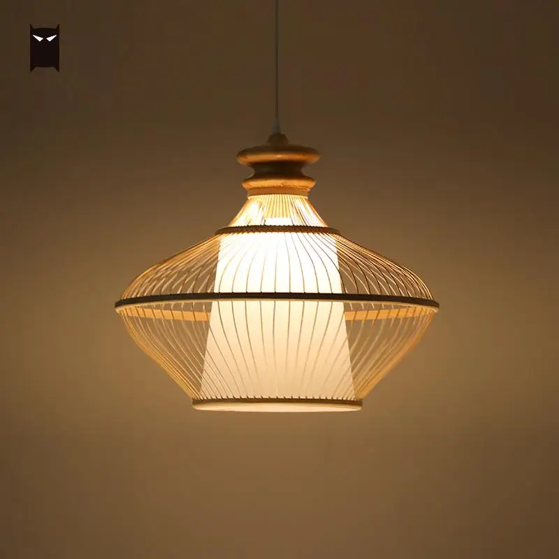 Bamboo Wicker Rattan Pyramid Pendant Light Fixture Vintage Primitive Hanging Ceiling Lamp Avize for Dining Table Room E27 Bulb
Bamboo Wicker Rattan Pyramid Pendant Light Fixture Vintage Primitive Hanging Ceiling Lamp Avize for Dining Table Room E27 Bulb