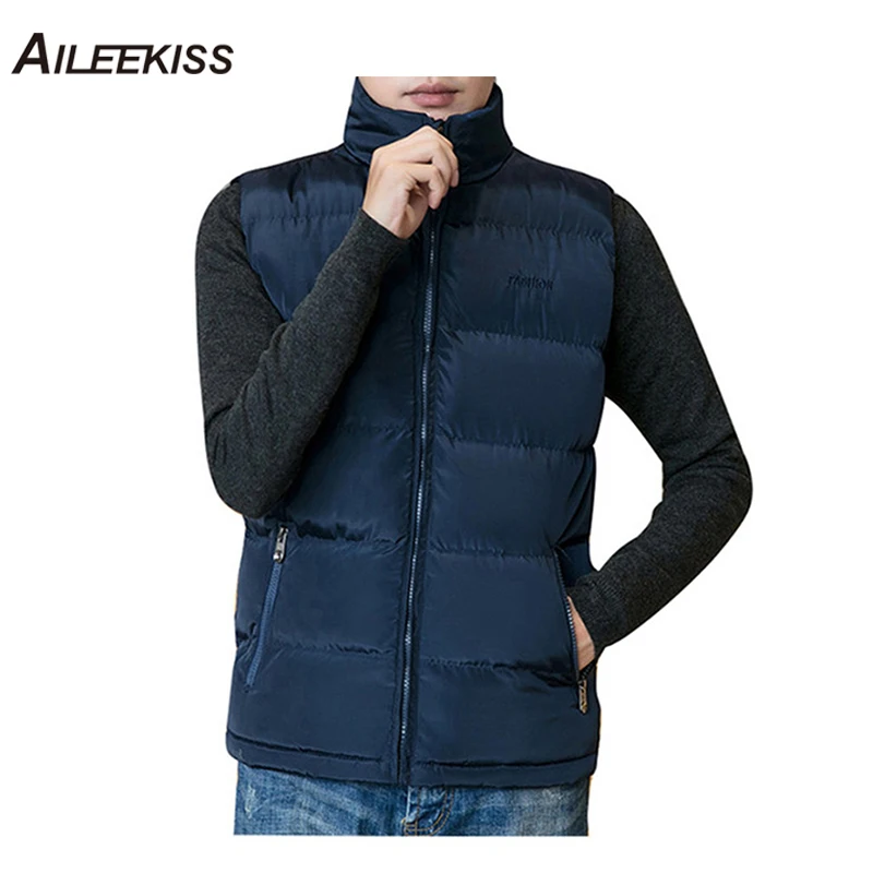 AILEEKISS Sleeveless Waistcoat Jacket Men 2019 New Vintage Solid Vest Jacket Winter Padded Casual Outwear Male Coats Warm XT731
AILEEKISS Sleeveless Waistcoat Jacket Men 2019 New Vintage Solid Vest Jacket Winter Padded Casual Outwear Male Coats Warm XT731