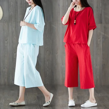 Hot Sale And Linen Suit Women's New Spring Dress Of 2019 Korean Version Relaxed Leisure Fashion Flax Temperament Two-piece
Hot Sale And Linen Suit Women's New Spring Dress Of 2019 Korean Version Relaxed Leisure Fashion Flax Temperament Two-piece