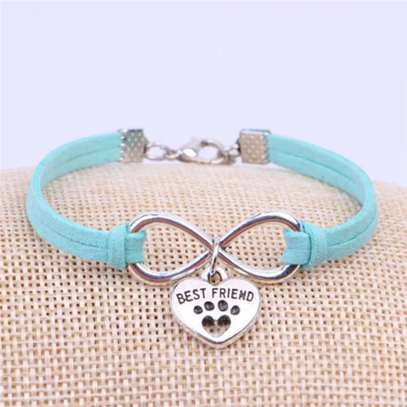1pc Dogs Paw Cat Paw Charms Pendant bracelets Velvet Leather Infinity Cute heart charm for women Jewelry Dropshipping
1pc Dogs Paw Cat Paw Charms Pendant bracelets Velvet Leather Infinity Cute heart charm for women Jewelry Dropshipping