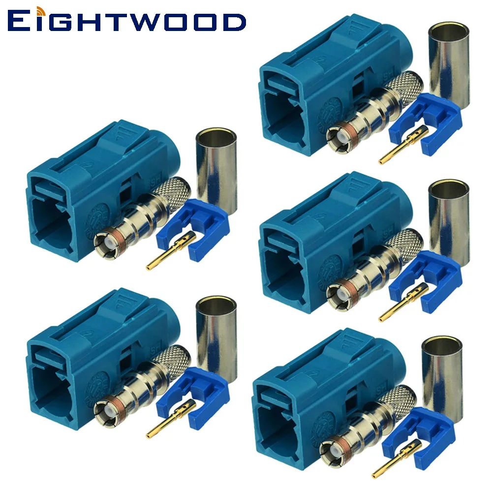 Eightwood 5PCS GSM GPS DAB+ Radio Antenna Connector SMB Fakra Code Z Female Socket Waterblue/5021 Crimp for RG58 LMR195 Cable
Eightwood 5PCS GSM GPS DAB+ Radio Antenna Connector SMB Fakra Code Z Female Socket Waterblue/5021 Crimp for RG58 LMR195 Cable