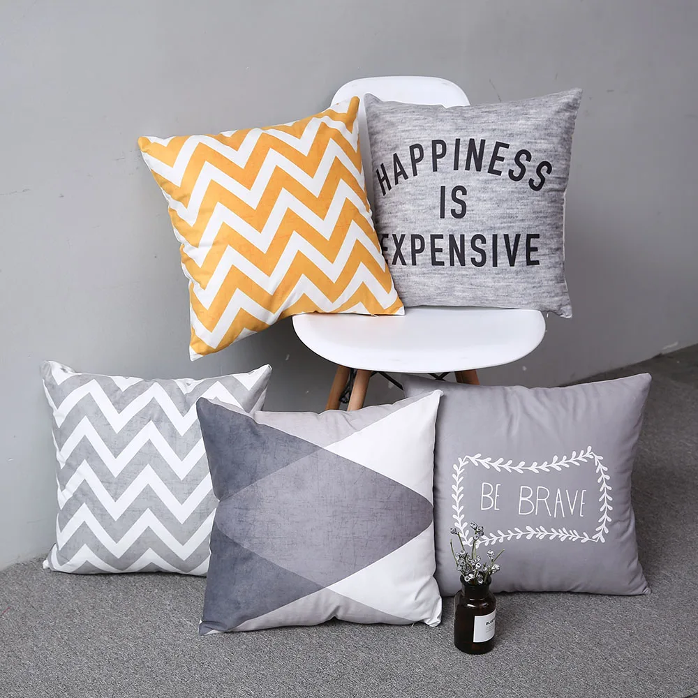 Happiness is Expensive Cushion Cover Geometric Stripe 9 Styles 45X45cm Gray Plaid Soft Pillow Cases Bedroom Sofa Decoration
Happiness is Expensive Cushion Cover Geometric Stripe 9 Styles 45X45cm Gray Plaid Soft Pillow Cases Bedroom Sofa Decoration