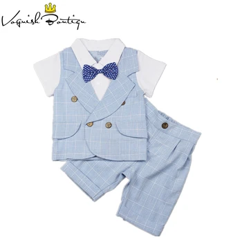 Baby boys clothes gentleman baby short sleve suit with shorts free bow fashion newborn kids clothes
Baby boys clothes gentleman baby short sleve suit with shorts free bow fashion newborn kids clothes