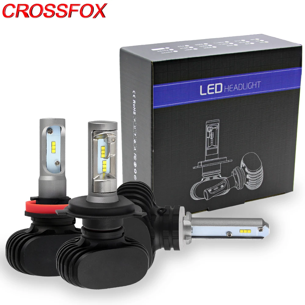 CROSSFOX Car Bulbs LED 9007 9004 H13 H1 H3 H11 9005 HB3 9006 HB4 880 881 H27 H7 H4 LED Headlight Lamp Auto Light CSP 12V 6000K
CROSSFOX Car Bulbs LED 9007 9004 H13 H1 H3 H11 9005 HB3 9006 HB4 880 881 H27 H7 H4 LED Headlight Lamp Auto Light CSP 12V 6000K