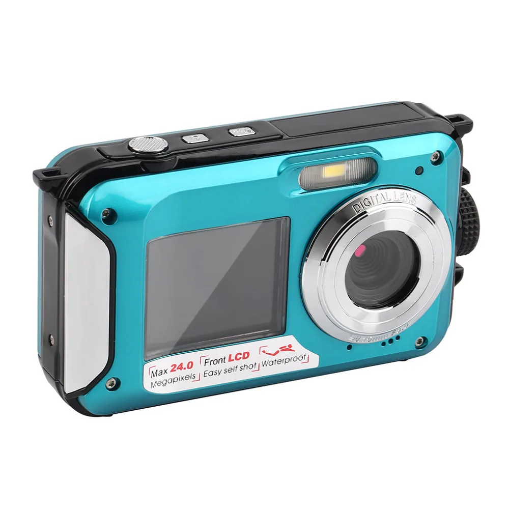 Digital Camera Waterproof 2.7 inch TFT 24MP 1080P Double Screen Shockproof 16x Digital Zoom Camera Camcorder Point Shoot Cameras
Digital Camera Waterproof 2.7 inch TFT 24MP 1080P Double Screen Shockproof 16x Digital Zoom Camera Camcorder Point Shoot Cameras