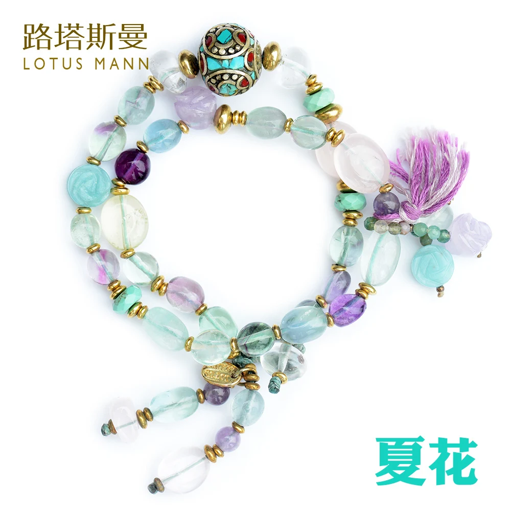 Lotus mann Summer flowers colored fluorite and purple bracelet chalcedony lotus crystal lemon crystal double new much treasure
Lotus mann Summer flowers colored fluorite and purple bracelet chalcedony lotus crystal lemon crystal double new much treasure