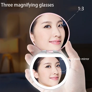 75*75*20mm High Quality Pocket Makeup Mirror with LED Table Lamps Foldable Vanity Light Women Facial Cosmetic Lamp By USB
75*75*20mm High Quality Pocket Makeup Mirror with LED Table Lamps Foldable Vanity Light Women Facial Cosmetic Lamp By USB