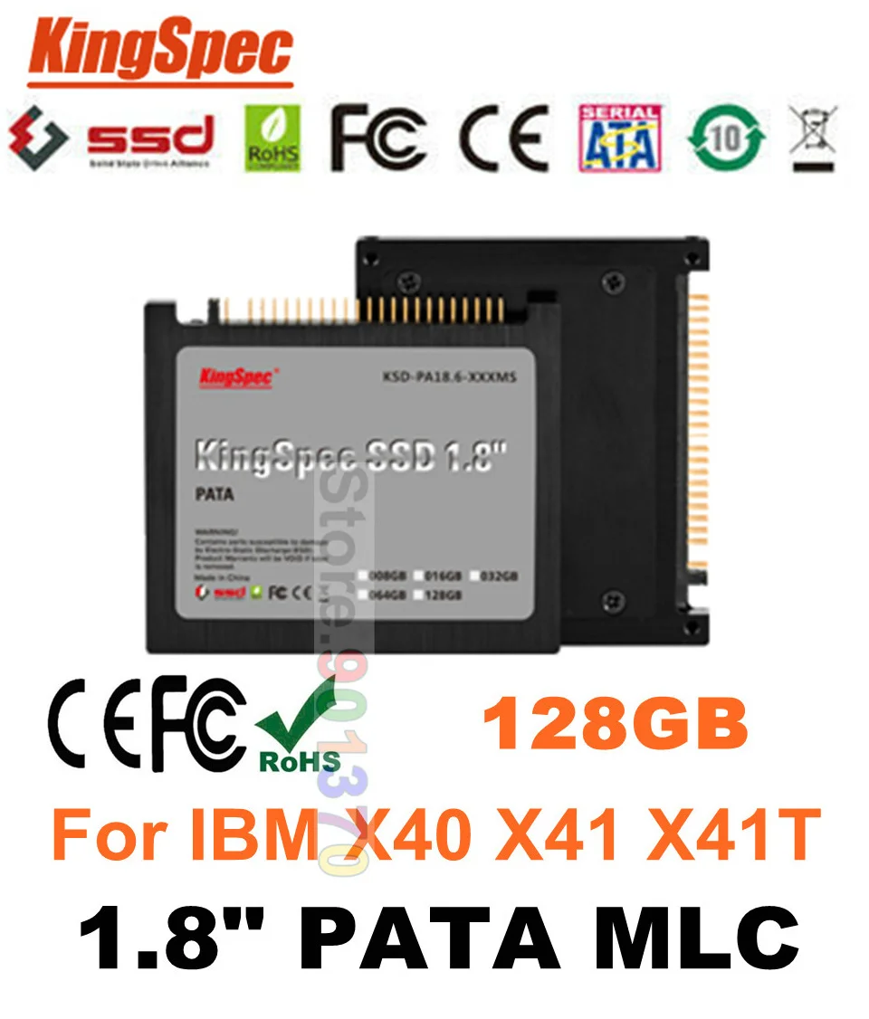 Kingspec ide 1.8 HDD SSD PATA 128 ГБ 120 жесткий диск Solid State Disk MLC 44PIN Для IBM X40 X41 X41T быстрый |