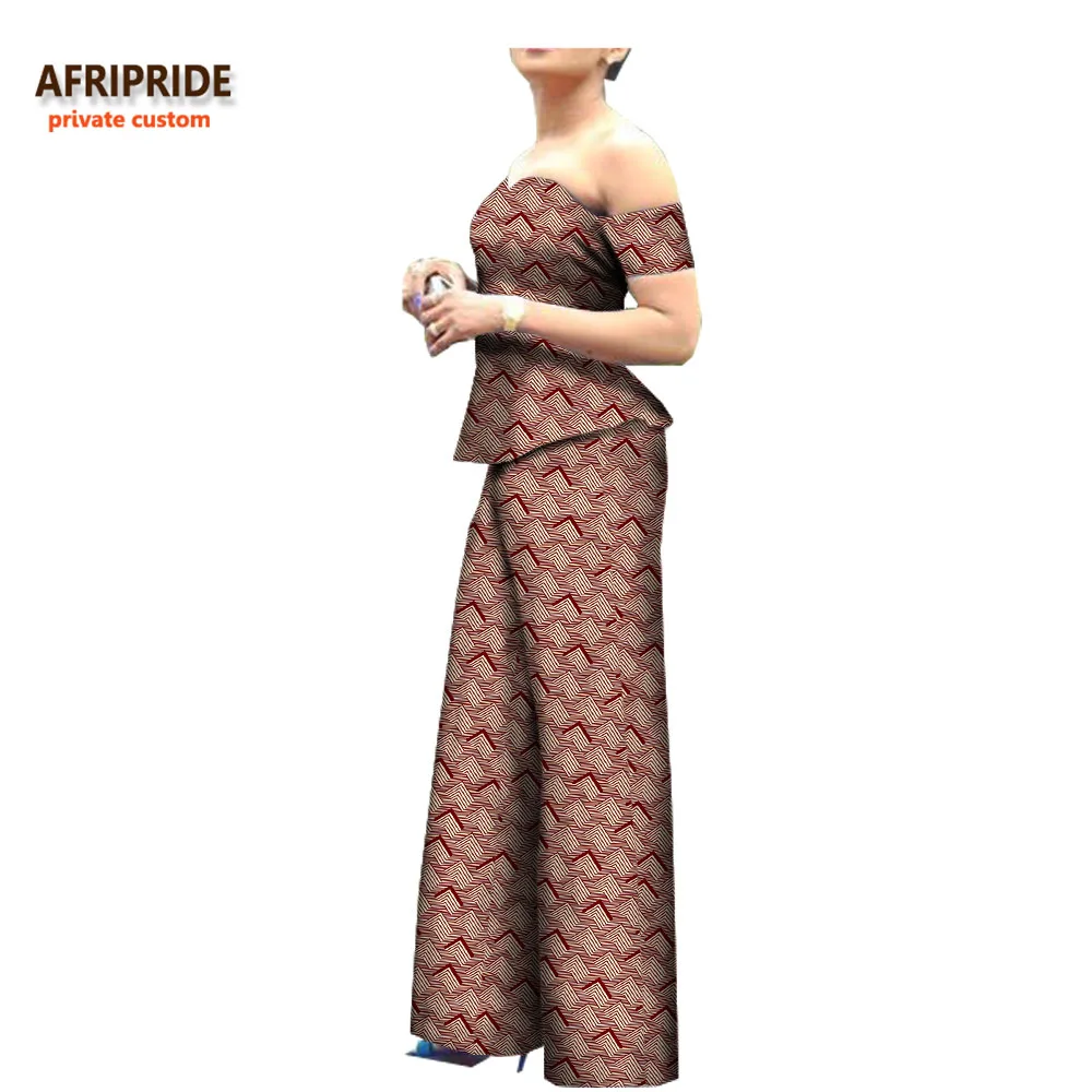 2019 african autumn 2-pieces suit for women AFRIPRIDE short sleeve strapless top+wide leg full length pants casual suit A722658
2019 african autumn 2-pieces suit for women AFRIPRIDE short sleeve strapless top+wide leg full length pants casual suit A722658