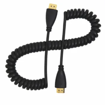 Micro HDMI Mini HDMI 90 Degree Angled Male to HDMI Stretch Spring Cable Coiled Connector
Micro HDMI Mini HDMI 90 Degree Angled Male to HDMI Stretch Spring Cable Coiled Connector
