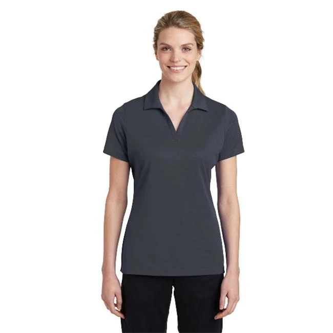 Sport-Tek LST640 Ladies PosiCharge Racer Mesh Polo Graphite Grey - 4XL