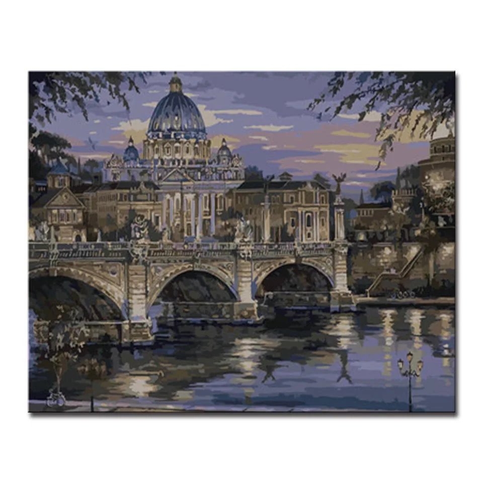 Oil Paint By Numbers Painting DIY Drawing Castle Building Coloring On Canvas By Hand Framework Wall Modular Paints Art Pictures
Oil Paint By Numbers Painting DIY Drawing Castle Building Coloring On Canvas By Hand Framework Wall Modular Paints Art Pictures