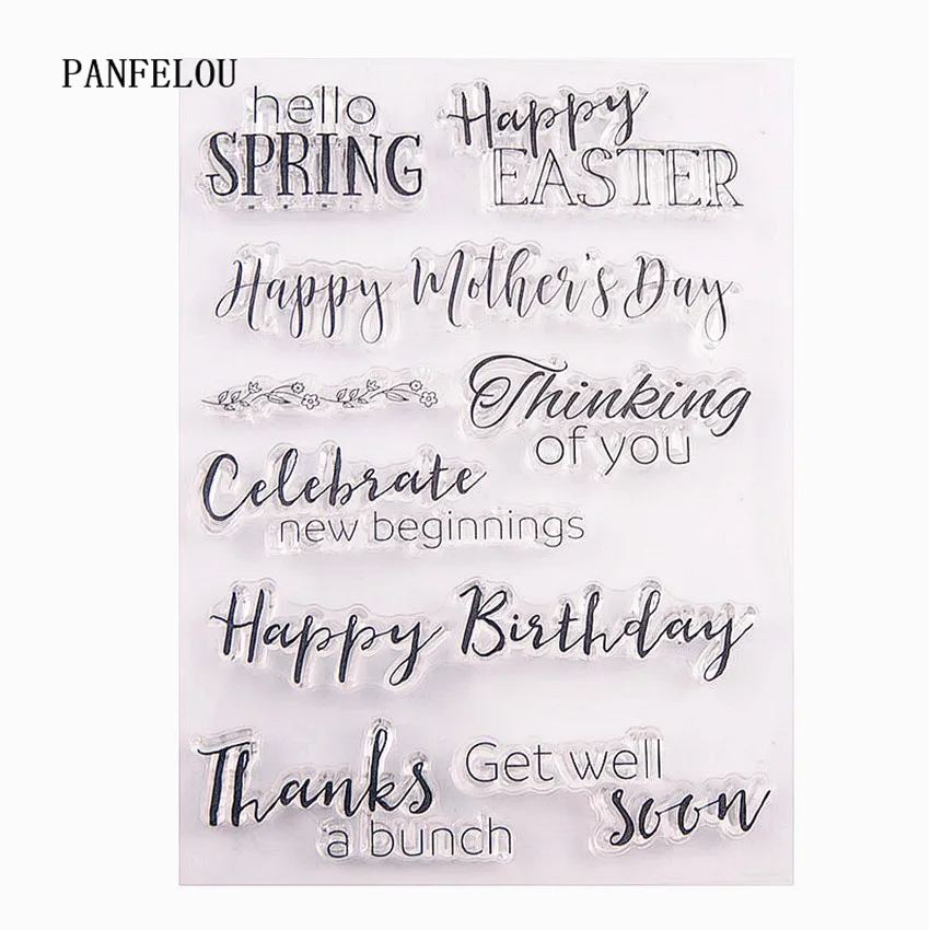 PANFELOU Greetings words Transparent Clear Silicone Stamp/Seal DIY scrapbooking/photo album Decorative clear stamp sheets
PANFELOU Greetings words Transparent Clear Silicone Stamp/Seal DIY scrapbooking/photo album Decorative clear stamp sheets