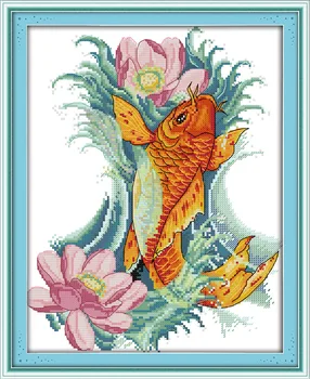 Carp in flowers Canvas DMC Counted Cross Stitch Kits printed Cross-stitch set Embroidery Needlework
Carp in flowers Canvas DMC Counted Cross Stitch Kits printed Cross-stitch set Embroidery Needlework